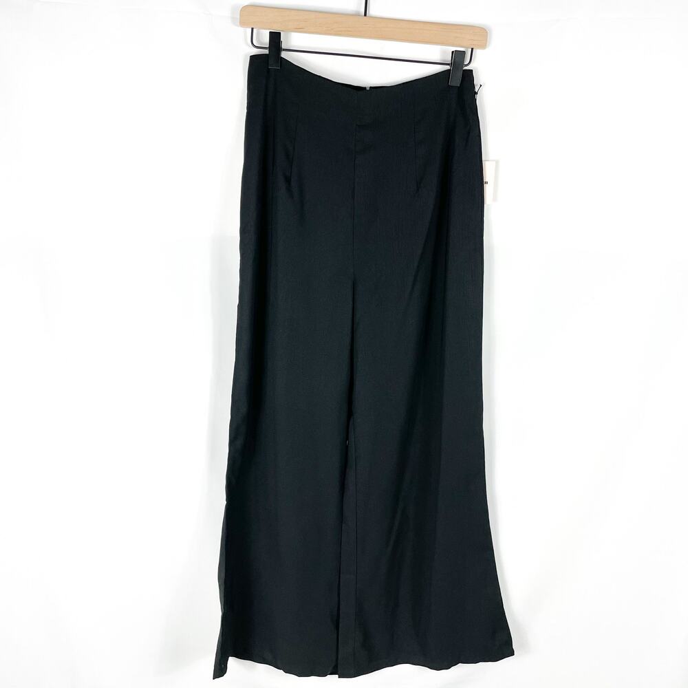 Superdown Brooke Black Wide Leg Pants Cropped High Rise‎ Culottes Women's Sz S - Picture 5 of 12